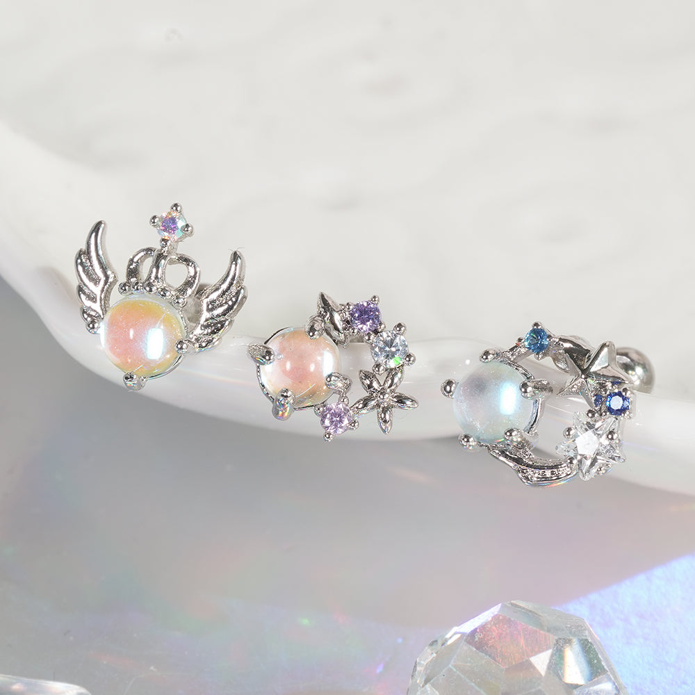 [Surgical] Simple Cubic Butterfly (4 Types) 16G/14G Body Piercing Collection Back Piercing Cartilage Piercing 