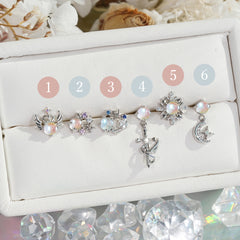 [Surgical] Simple Cubic Butterfly (4 Types) 16G/14G Body Piercing Collection Back Piercing Cartilage Piercing 