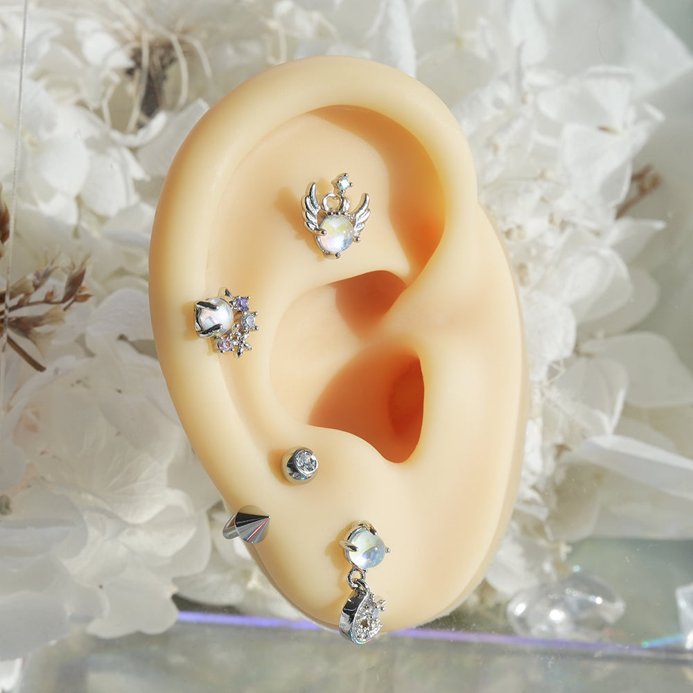 [Surgical] Simple Cubic Butterfly (4 Types) 16G/14G Body Piercing Collection Back Piercing Cartilage Piercing 