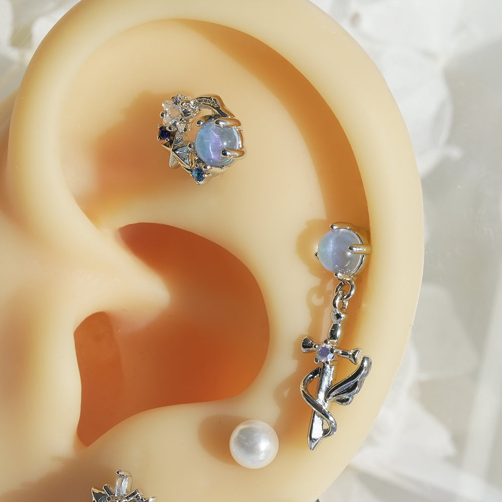 [Surgical] Simple Cubic Butterfly (4 Types) 16G/14G Body Piercing Collection Back Piercing Cartilage Piercing 