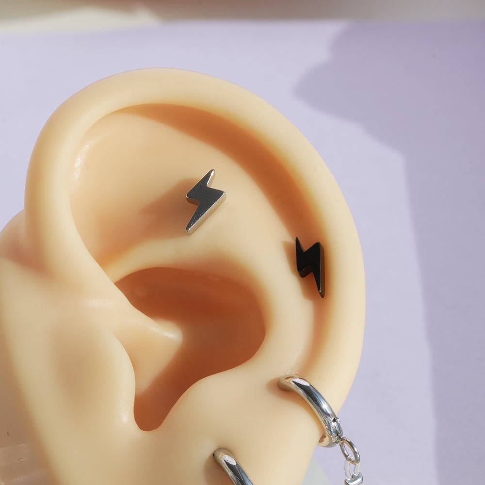 [Surgical] Simple Cubic Butterfly (4 Types) 16G/14G Body Piercing Collection Back Piercing Cartilage Piercing 