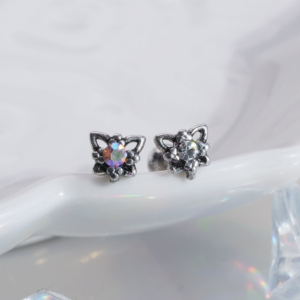 [Surgical] Simple Cubic Butterfly (4 Types) 16G/14G Body Piercing Collection Back Piercing Cartilage Piercing 