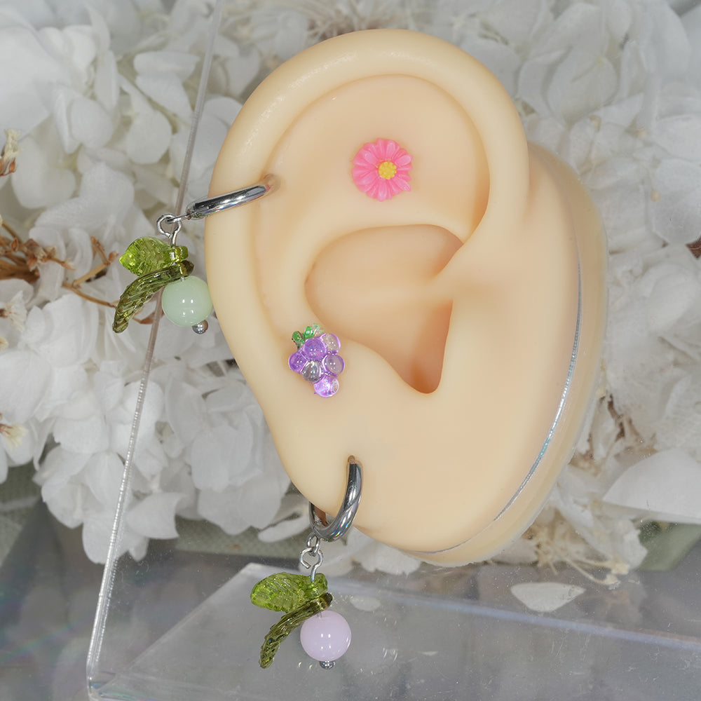 [Surgical] Simple Cubic Butterfly (4 Types) 16G/14G Body Piercing Collection Back Piercing Cartilage Piercing 
