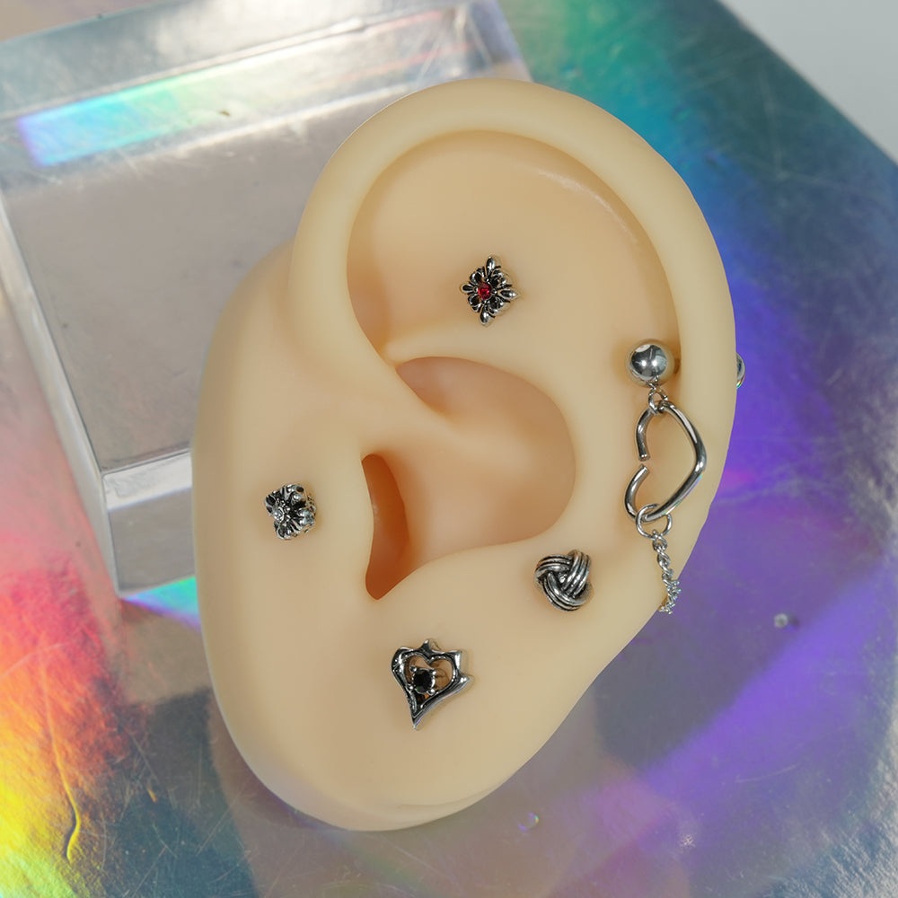 [サージカル] シンプル ツイストボール いぶし加工  (2Type) アンティークピアス ボディピアス 16G