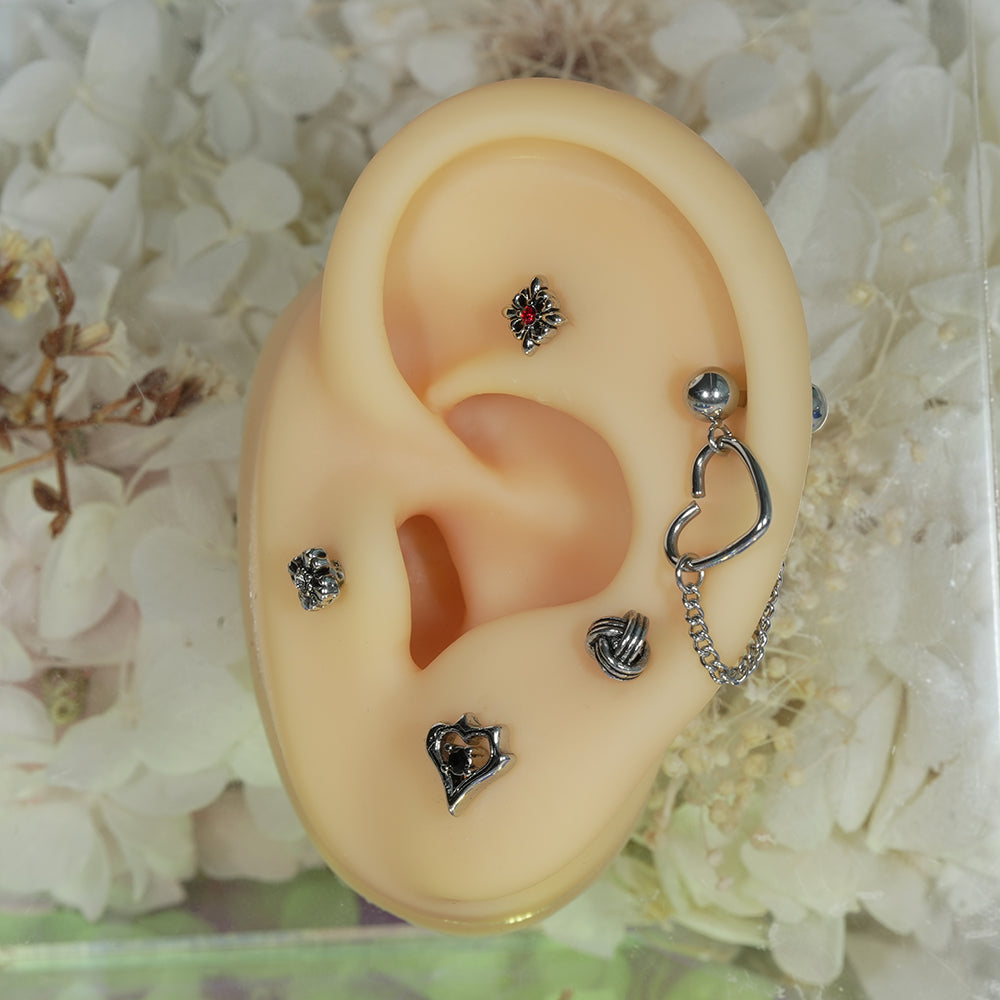 [サージカル] シンプル ツイストボール いぶし加工  (2Type) アンティークピアス ボディピアス 16G