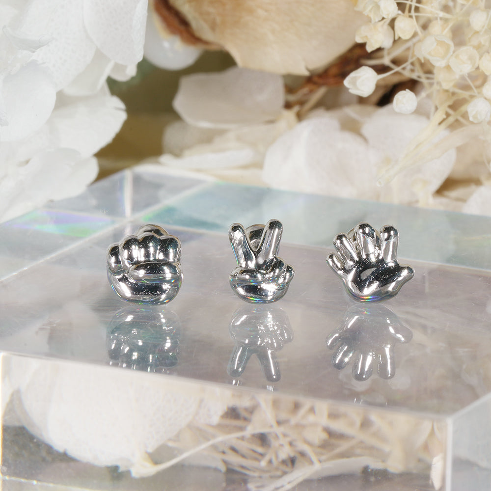 [サージカル] じゃんけん ハンドモチーフ バーベルピアス(3Type)16G