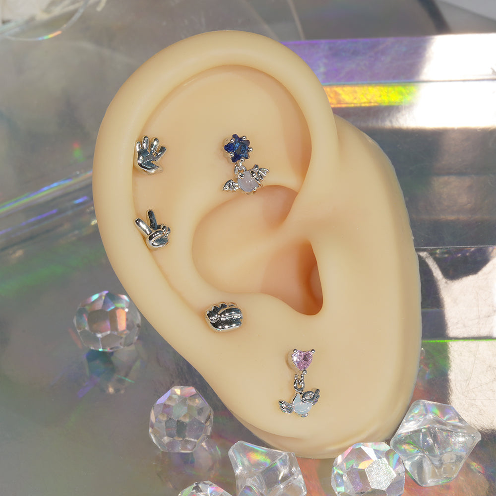 [サージカル] じゃんけん ハンドモチーフ バーベルピアス(3Type)16G