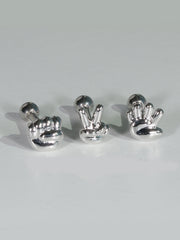 [サージカル] じゃんけん ハンドモチーフ バーベルピアス(3Type)16G