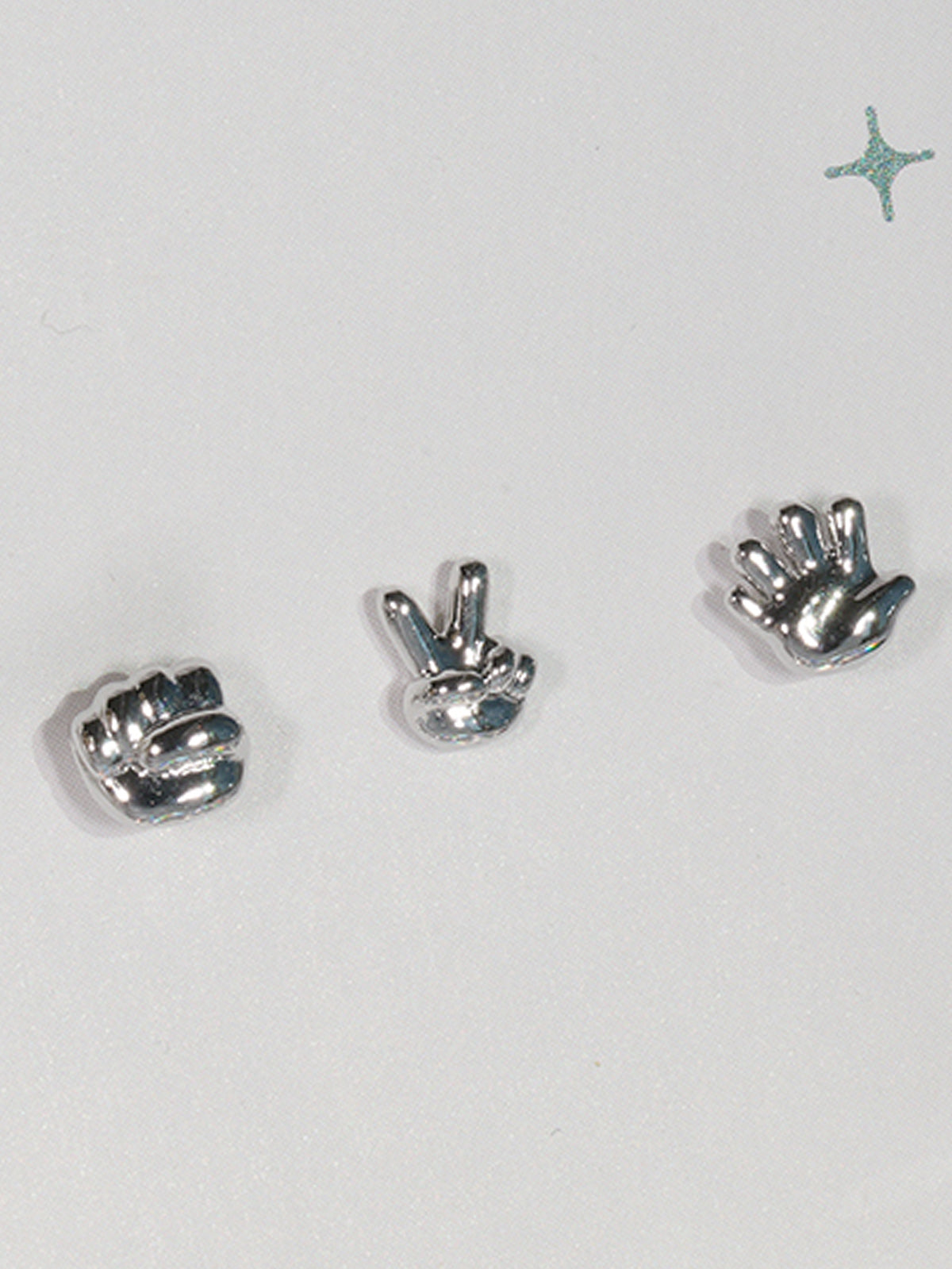 [サージカル] じゃんけん ハンドモチーフ バーベルピアス(3Type)16G