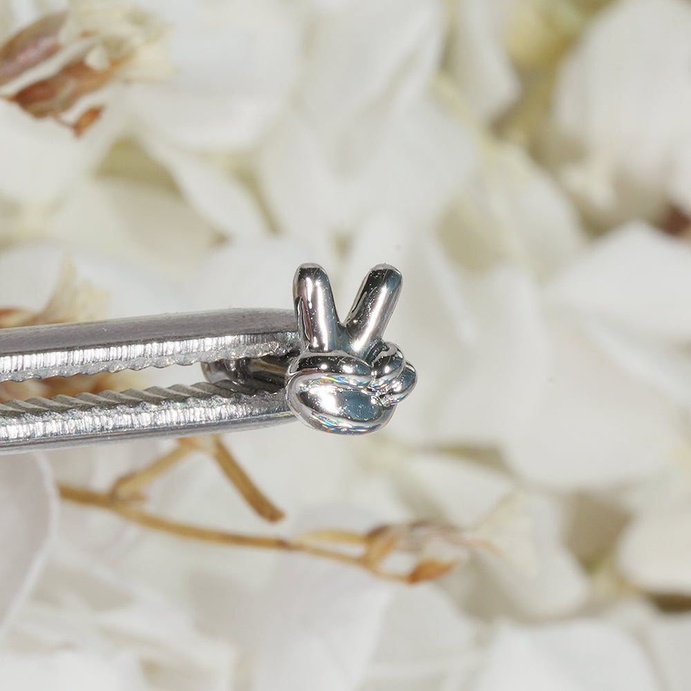 [サージカル] じゃんけん ハンドモチーフ バーベルピアス(3Type)16G
