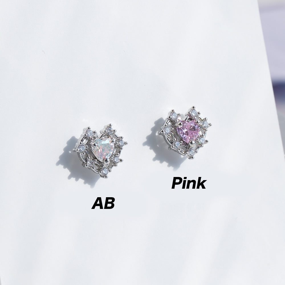 [サージカル]ロイヤルティアラ ハートジュエルピアス ボディピアス (2Color) 16G
