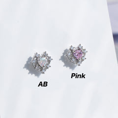 [サージカル]ロイヤルティアラ ハートジュエルピアス ボディピアス (2Color) 16G
