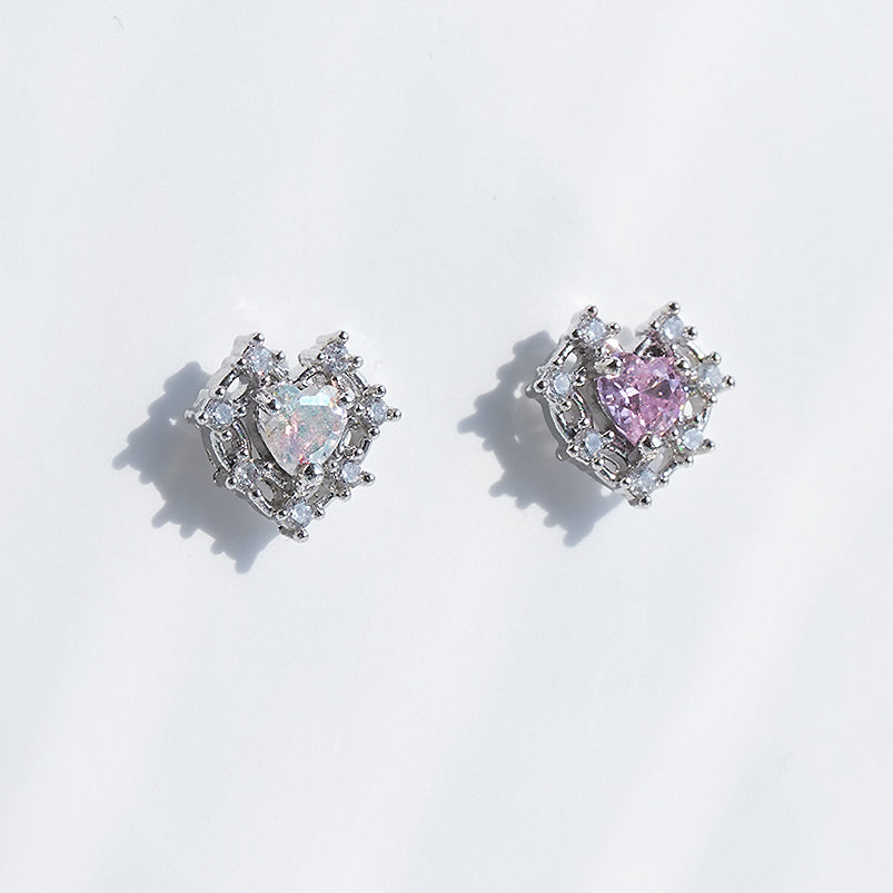 [サージカル]ロイヤルティアラ ハートジュエルピアス ボディピアス (2Color) 16G