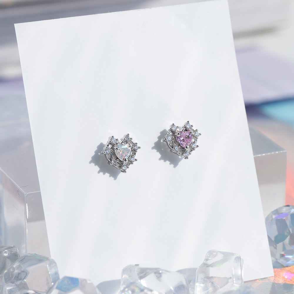 [サージカル]ロイヤルティアラ ハートジュエルピアス ボディピアス (2Color) 16G