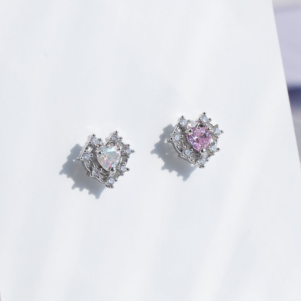 [サージカル]ロイヤルティアラ ハートジュエルピアス ボディピアス (2Color) 16G