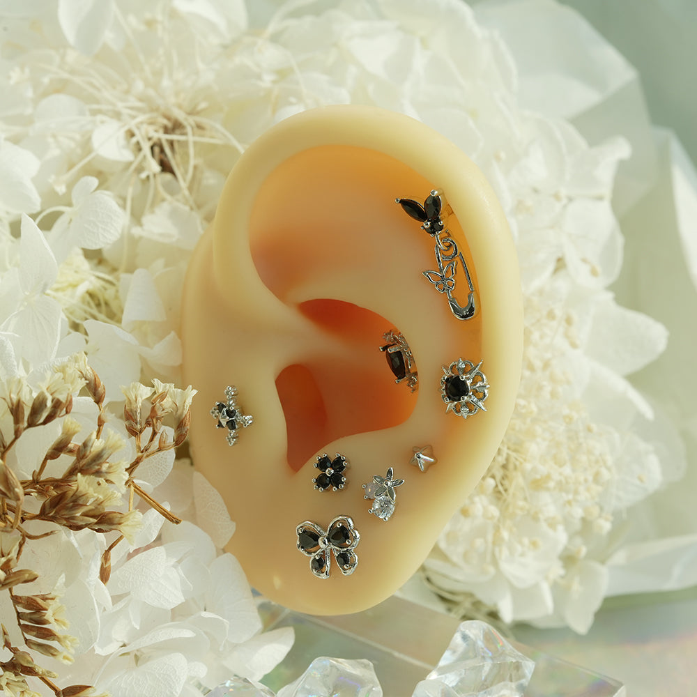 [サージカル]ミニ 立体スター ボディピアス 16G