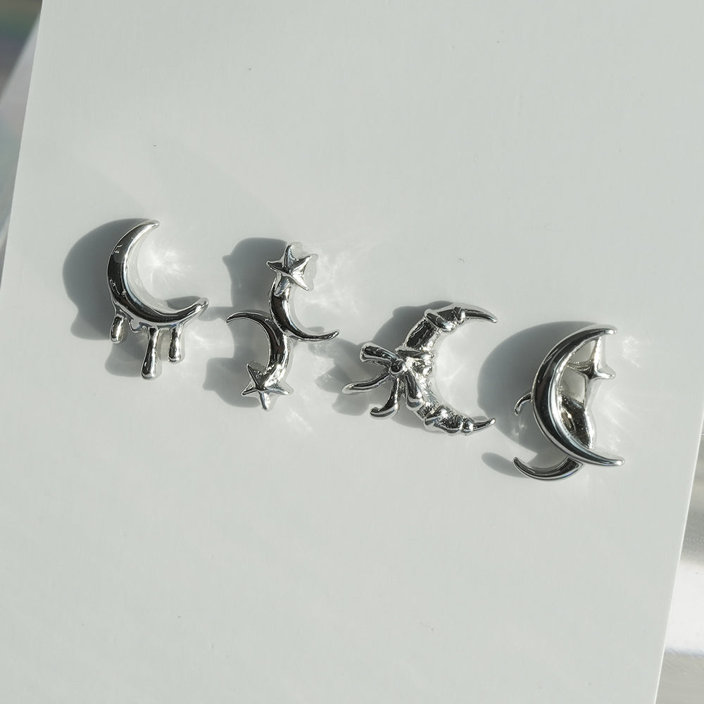 [サージカル]クレセントムーン モチーフ ピアス 月モチーフ ボディピアス (4Type) 16G 月 星 ボディピアス 軟骨ピアス