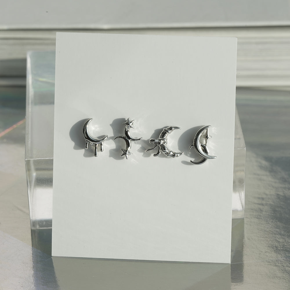 [サージカル]クレセントムーン モチーフ ピアス 月モチーフ ボディピアス (4Type) 16G 月 星 ボディピアス 軟骨ピアス
