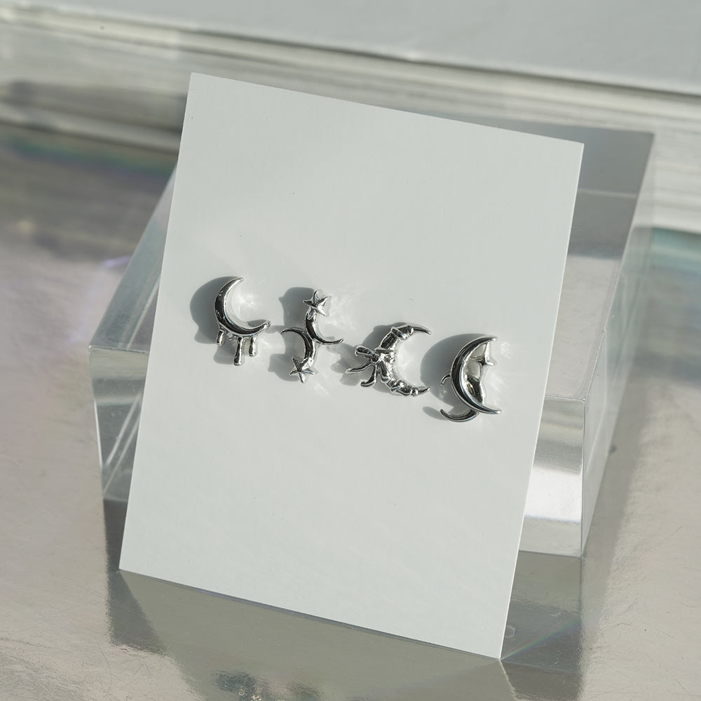 [サージカル]クレセントムーン モチーフ ピアス 月モチーフ ボディピアス (4Type) 16G 月 星 ボディピアス 軟骨ピアス