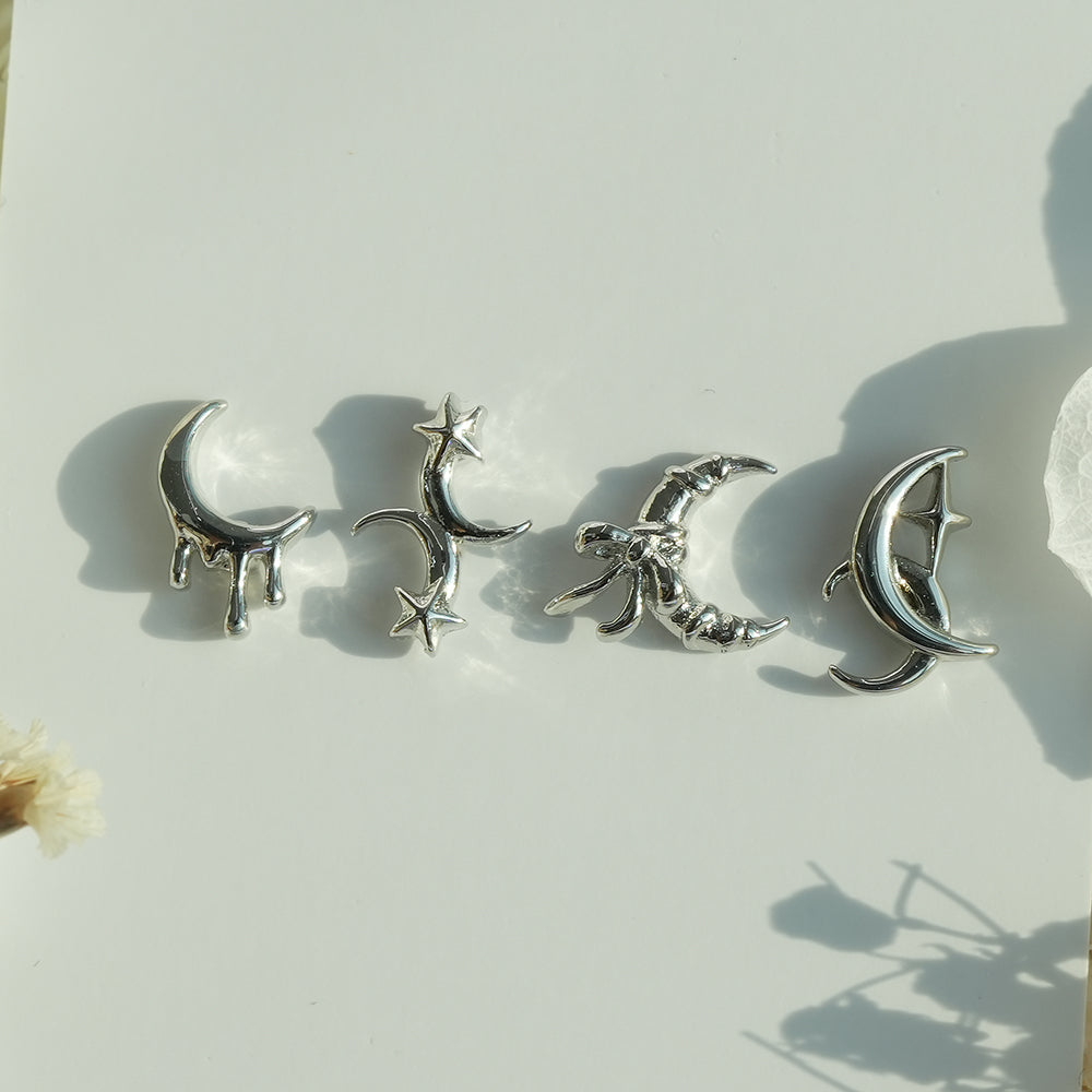 [サージカル]クレセントムーン モチーフ ピアス 月モチーフ ボディピアス (4Type) 16G 月 星 ボディピアス 軟骨ピアス