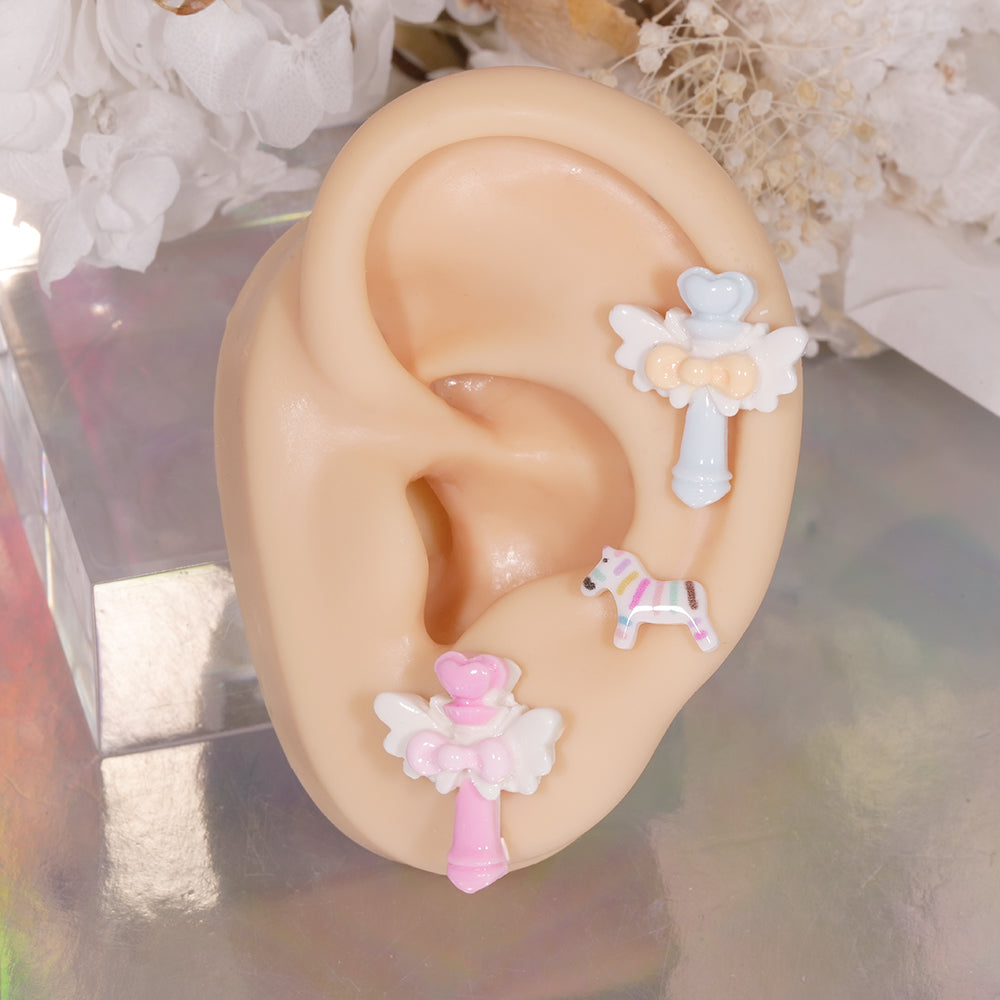 [サージカル] ゼブラ ユニコーン ボディピアス 16G