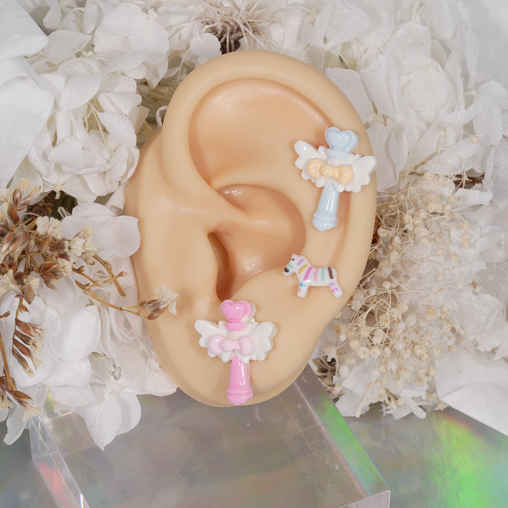 [サージカル] ゼブラ ユニコーン ボディピアス 16G