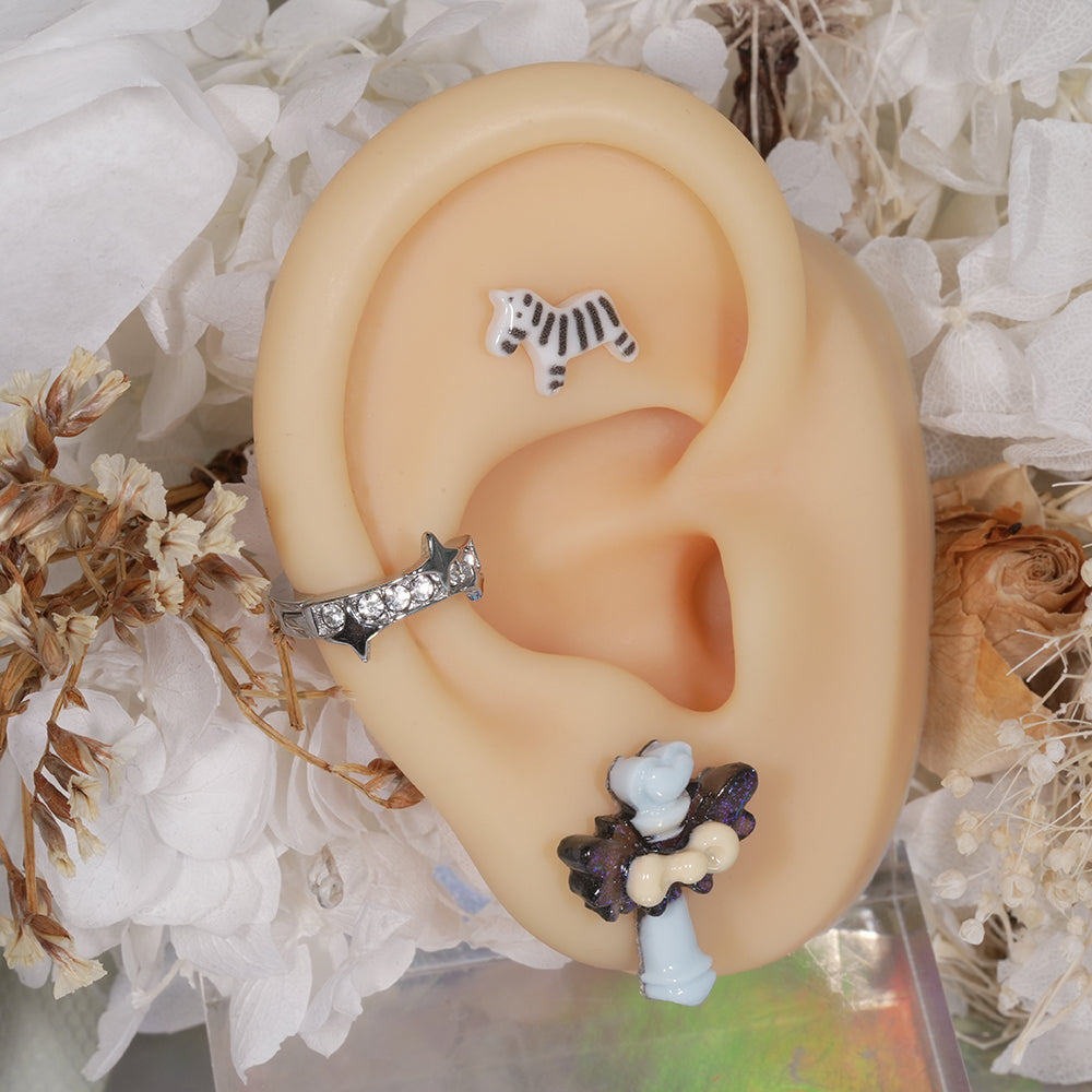 [サージカル] ゼブラ ユニコーン ボディピアス 16G