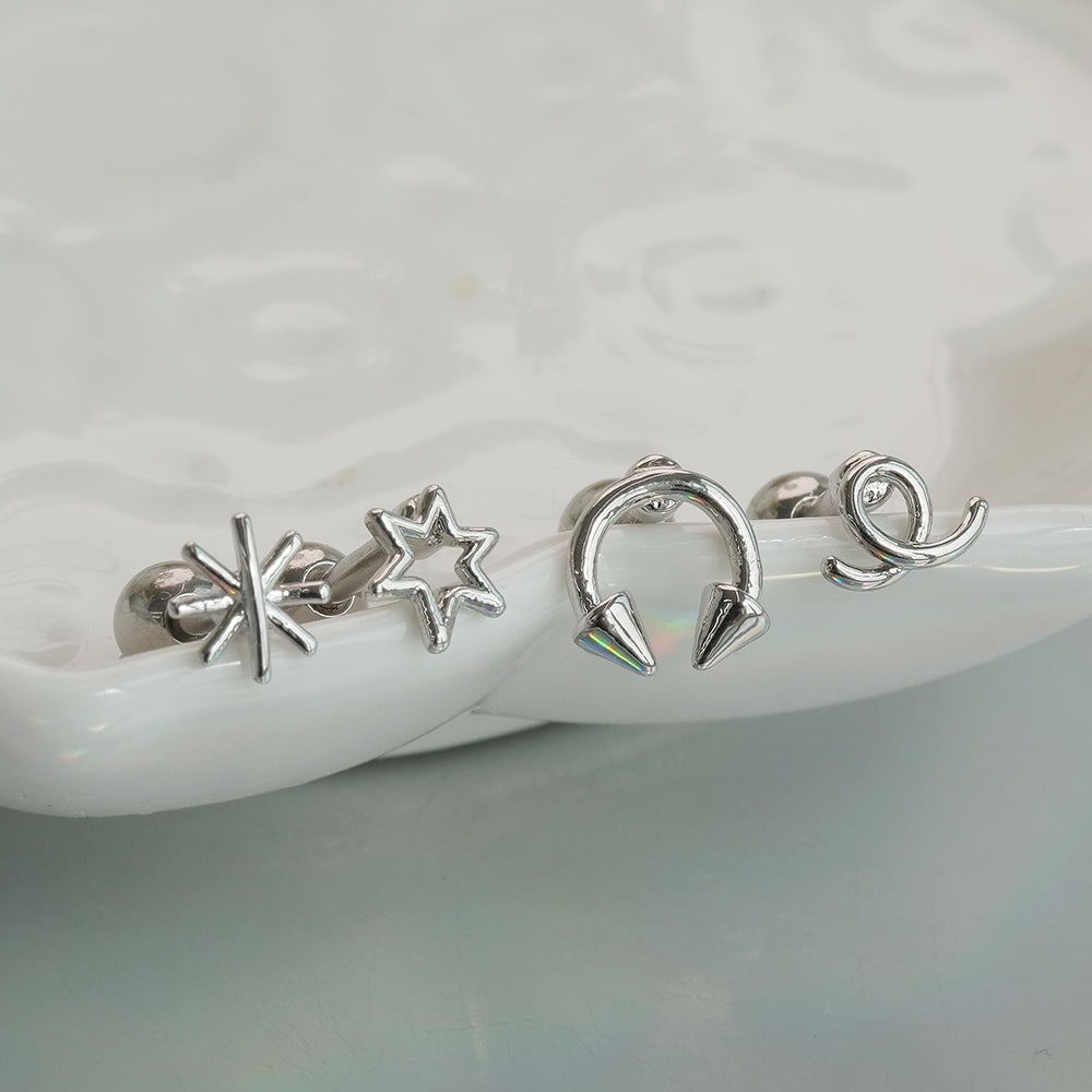 [サージカル]ユニーク ドローイングモチーフ ボディピアス (4Type) 16G