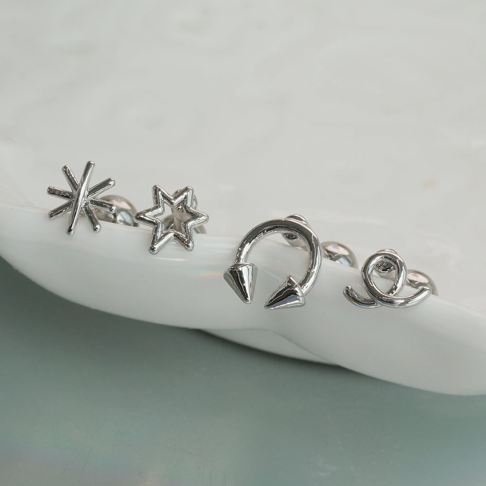 [サージカル]ユニーク ドローイングモチーフ ボディピアス (4Type) 16G