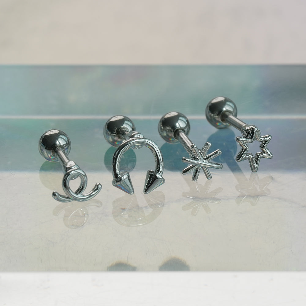 [サージカル]ユニーク ドローイングモチーフ ボディピアス (4Type) 16G