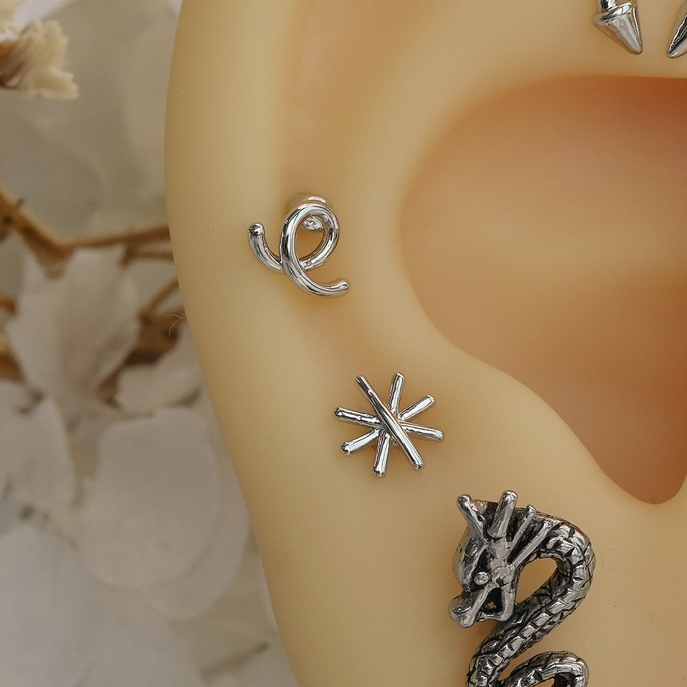 [サージカル]ユニーク ドローイングモチーフ ボディピアス (4Type) 16G