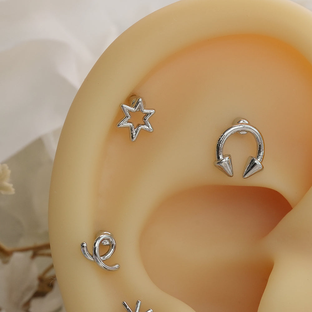 [サージカル]ユニーク ドローイングモチーフ ボディピアス (4Type) 16G