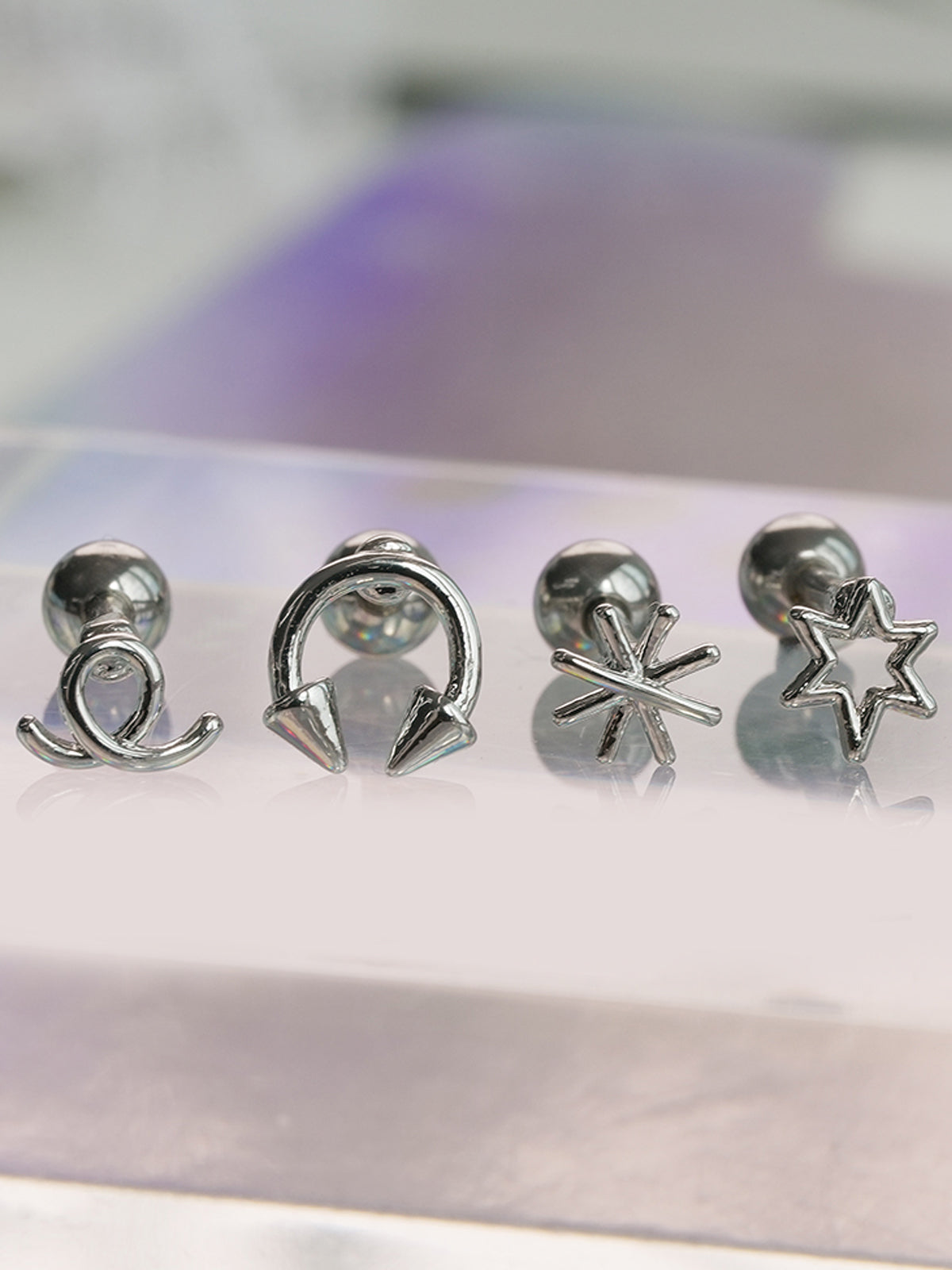 [サージカル]ユニーク ドローイングモチーフ ボディピアス (4Type) 16G