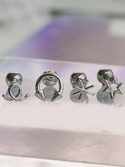 [サージカル]ユニーク ドローイングモチーフ ボディピアス (4Type) 16G