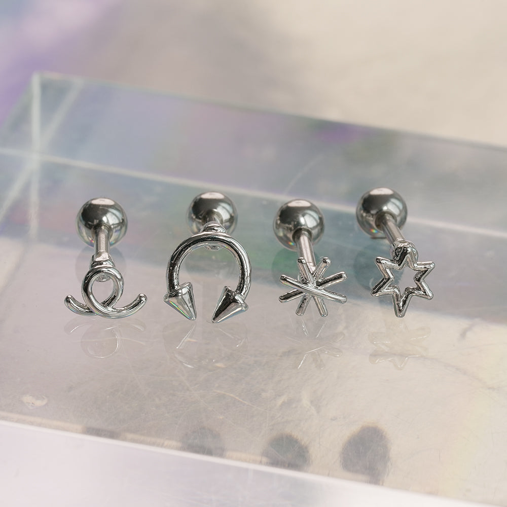 [サージカル]ユニーク ドローイングモチーフ ボディピアス (4Type) 16G