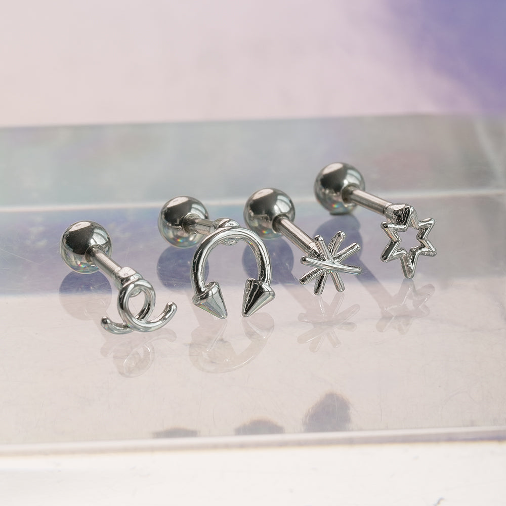 [サージカル]ユニーク ドローイングモチーフ ボディピアス (4Type) 16G