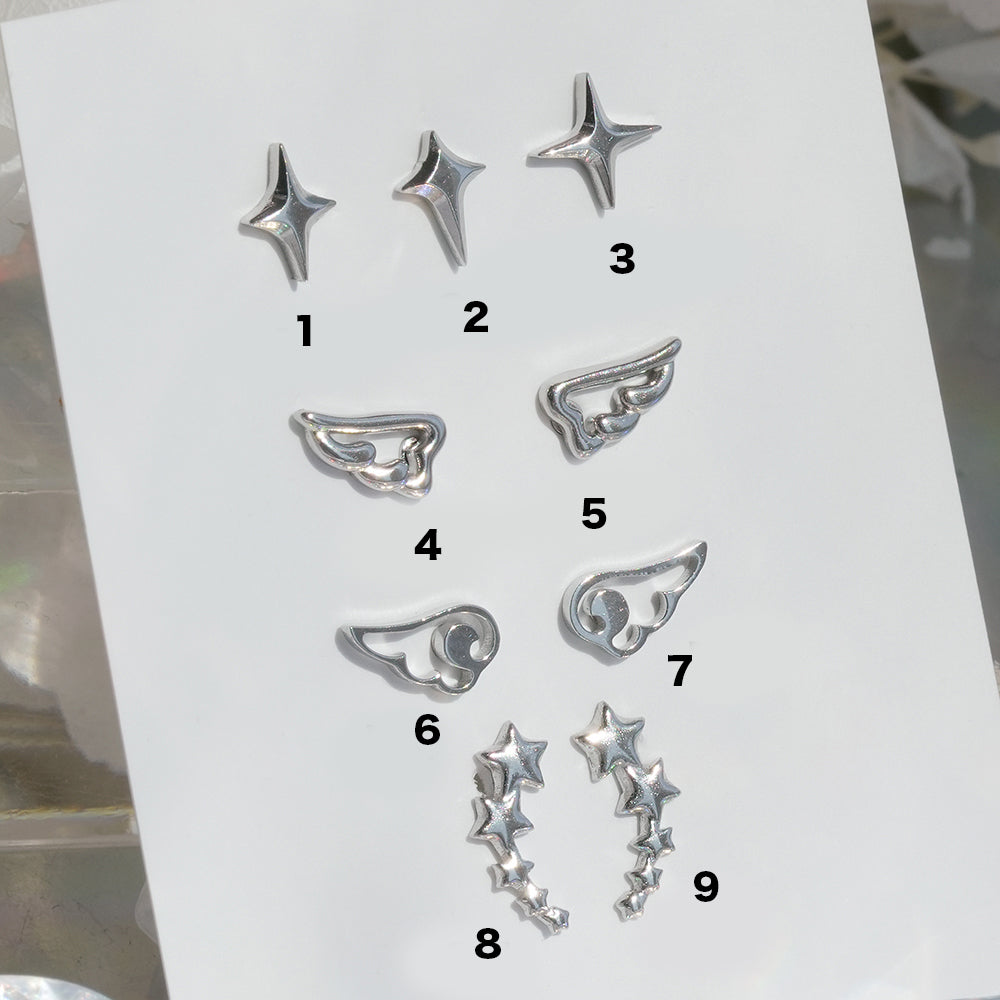 [全サージカル] スパーク ウィング スター ボディピアス (9Type) 16G