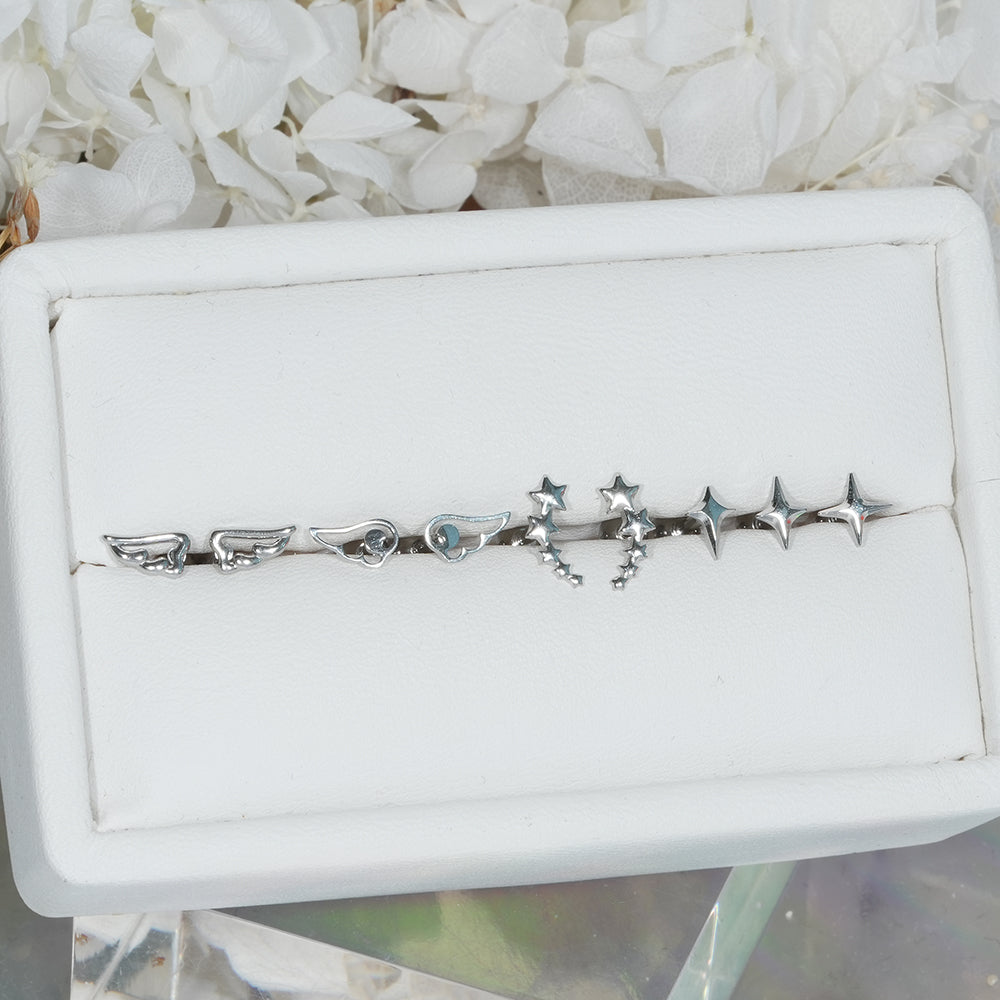 [全サージカル] スパーク ウィング スター ボディピアス (9Type) 16G