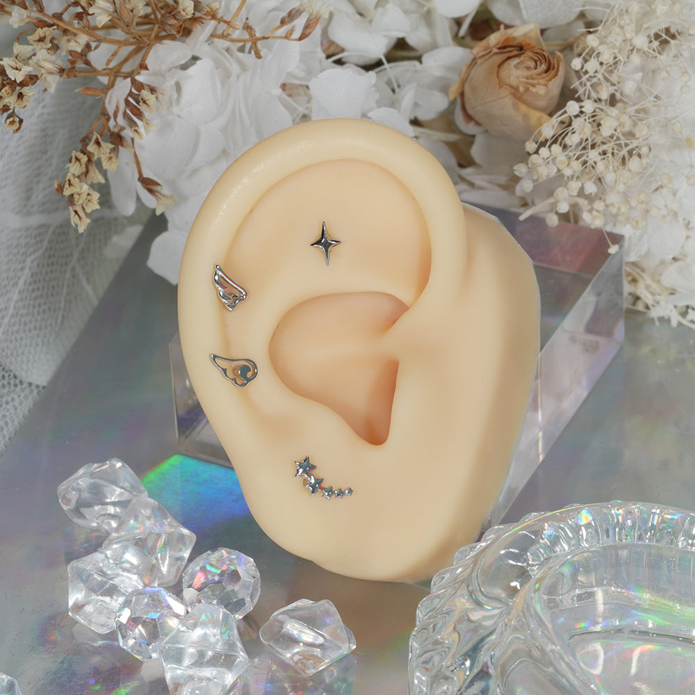 [全サージカル] スパーク ウィング スター ボディピアス (9Type) 16G