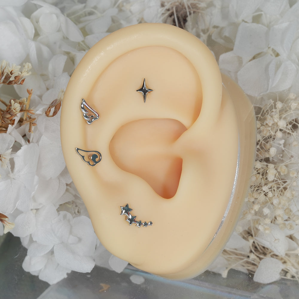 [全サージカル] スパーク ウィング スター ボディピアス (9Type) 16G