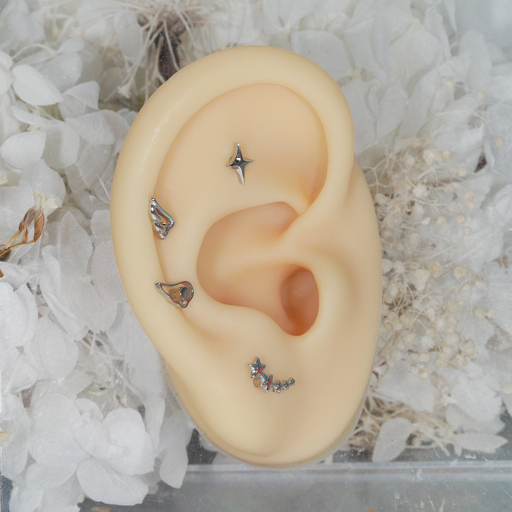 [全サージカル] スパーク ウィング スター ボディピアス (9Type) 16G