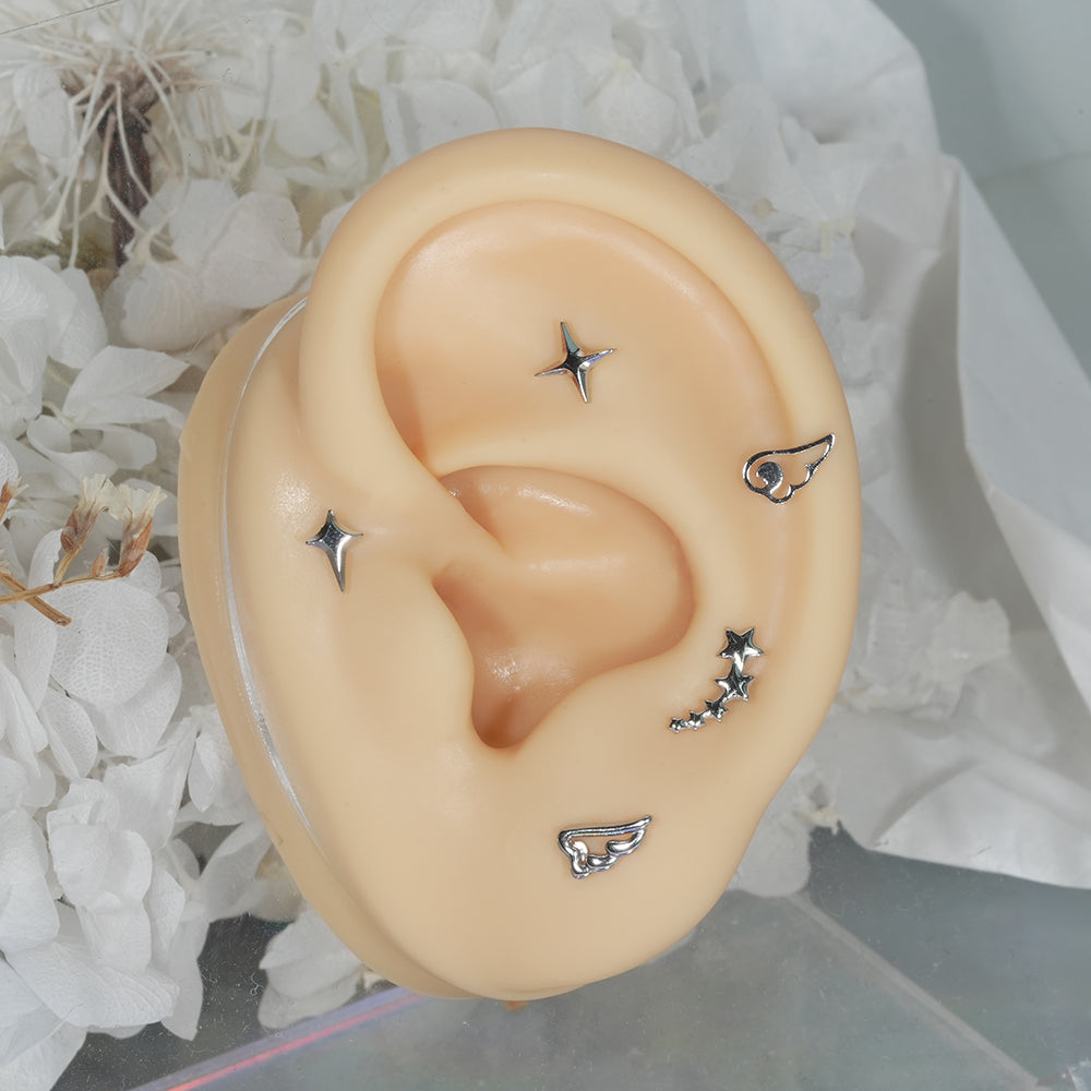 [全サージカル] スパーク ウィング スター ボディピアス (9Type) 16G