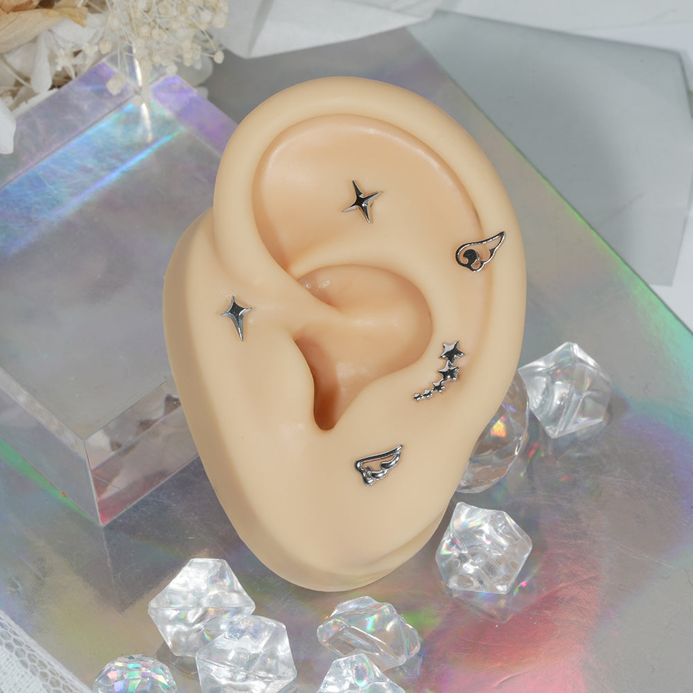 [全サージカル] スパーク ウィング スター ボディピアス (9Type) 16G
