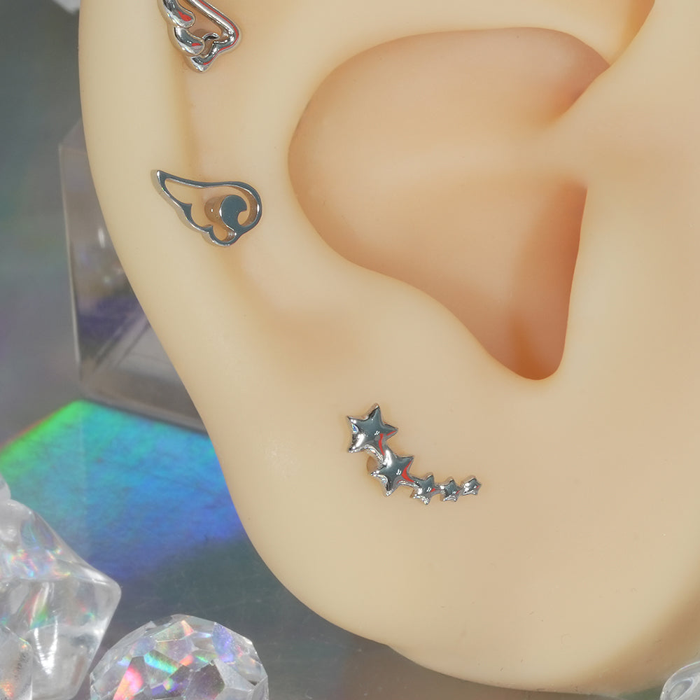 [全サージカル] スパーク ウィング スター ボディピアス (9Type) 16G