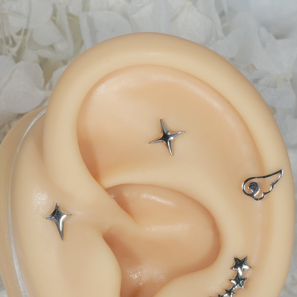[全サージカル] スパーク ウィング スター ボディピアス (9Type) 16G