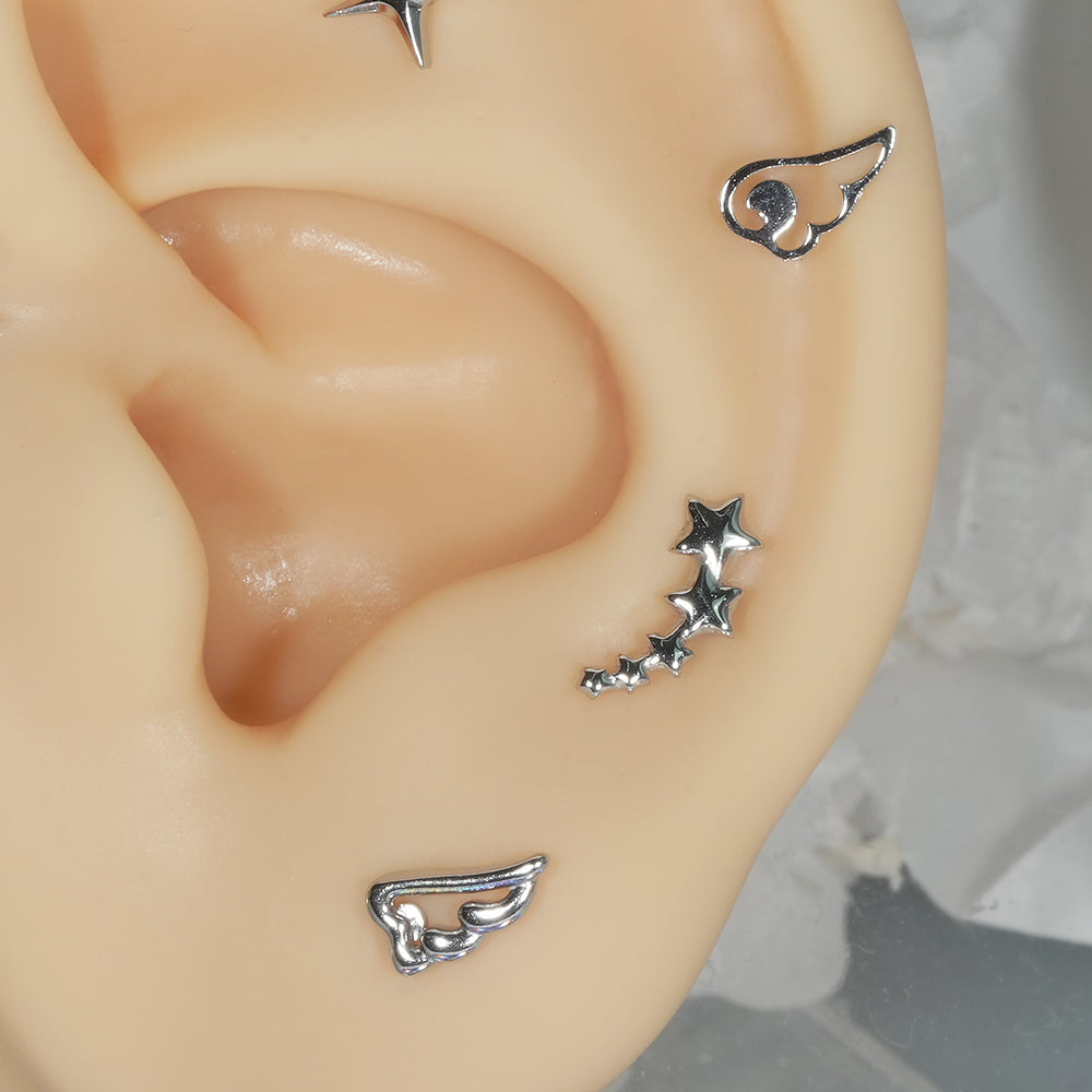 [全サージカル] スパーク ウィング スター ボディピアス (9Type) 16G