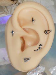 [全サージカル] スパーク ウィング スター ボディピアス (9Type) 16G