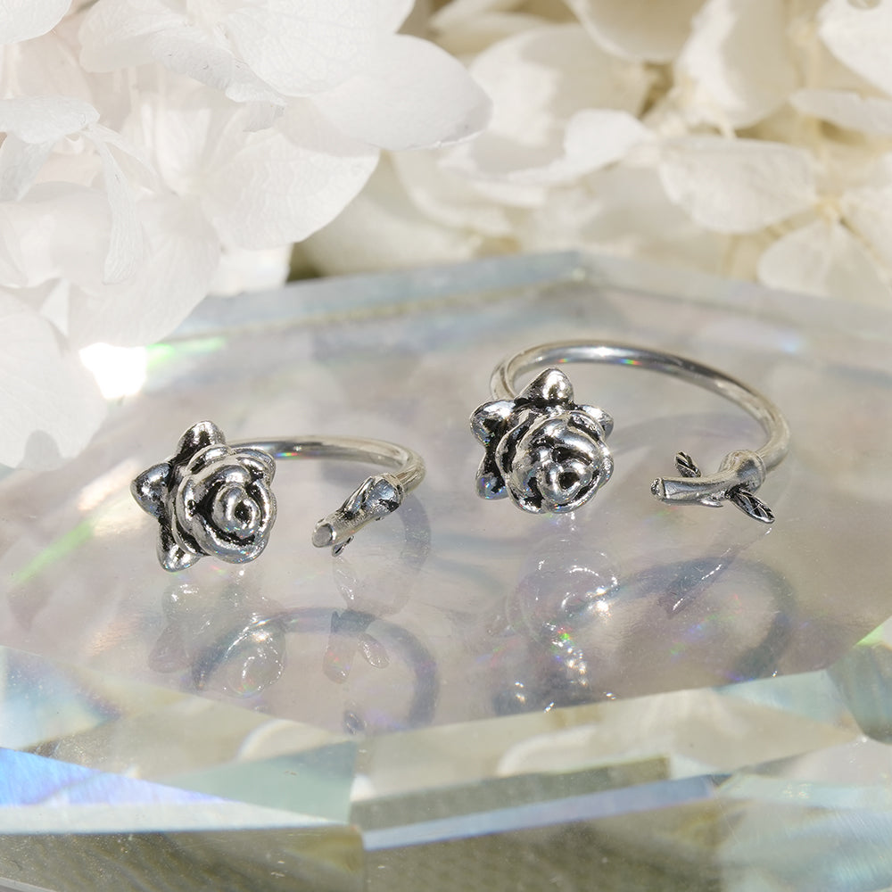 [サージカル]アンティーク ローズ C型フープ ボディピアス (内径10mm/12mm) 16G