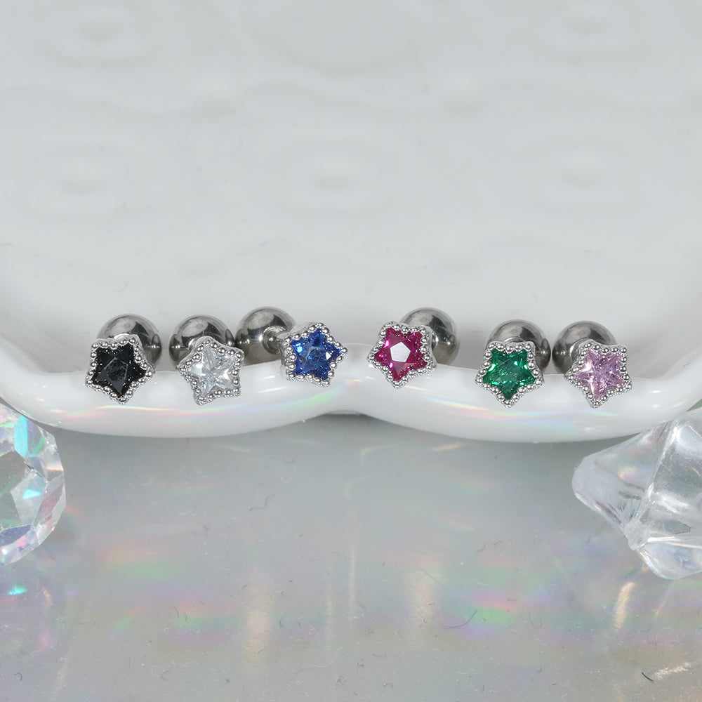 [Surgical] Simple Cubic Butterfly (4 Types) 16G/14G Body Piercing Collection เจาะหลัง เจาะกระดูกอ่อน 
