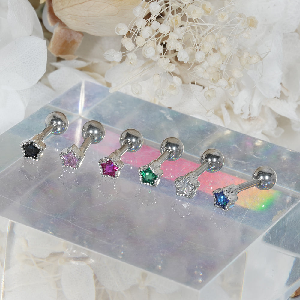 [Surgical] Simple Cubic Butterfly (4 Types) 16G/14G Body Piercing Collection เจาะหลัง เจาะกระดูกอ่อน 